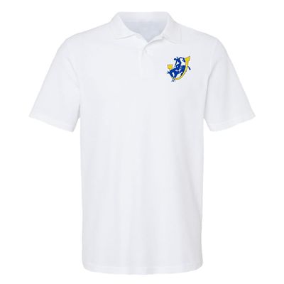 Campus Lab Southern Arkansas University Primary Logo Mens's Adult 100% Cotton Knit Polo Shirt, White, 3X-Large