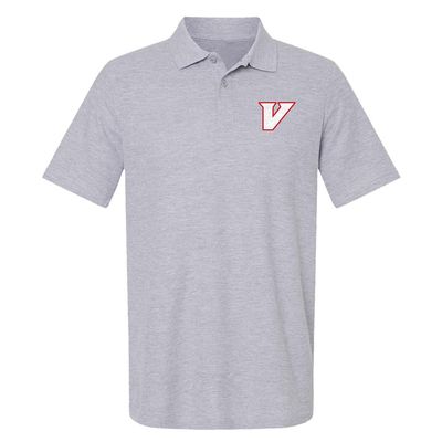 University of Virginias College at Wise Primary Logo Mens's Adult 100% Cotton Knit Polo Shirt, Athletic Heather, 3X-Large