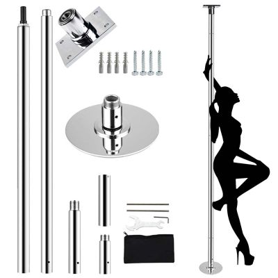 BBHW Fixed Plate Stripper Dance Poles, Dancing Practice Pole for Carpet and Popcorn Ceilings Mounting, Permanent Workout Equipment Tube (Color : 2.7M-2.825M(8.8FT-9.3FT))