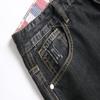 SHOOYING Men's Summer Stretch Ripped Holes Denim Cargo Short Casual Holiday Jean Shorts Fit Multi-Pocketss, Black, US 38 view 4