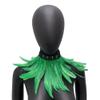 ihreesy Feather Scarf,Feather Neck Collar DIY Colorful Feather Shrug Cape Shoulder Wrap Feather Necklace Collar Accessories,Pure Green view 1