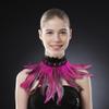 ihreesy Feather Scarf,Feather Neck Collar DIY Colorful Feather Shrug Cape Shoulder Wrap Feather Necklace Collar Accessories,Pure Green view 4
