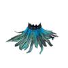 ihreesy Feather Scarf,Feather Neck Collar DIY Colorful Feather Shrug Cape Shoulder Wrap Feather Necklace Collar Accessories,Blue Lake view 3