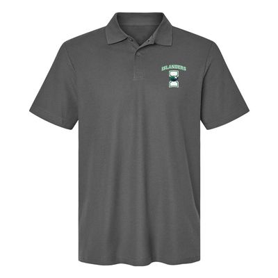 Campus Lab Texas A&M University Primary Logo Mens's Adult 100% Cotton Knit Polo Shirt, Charcoal, XX-Large