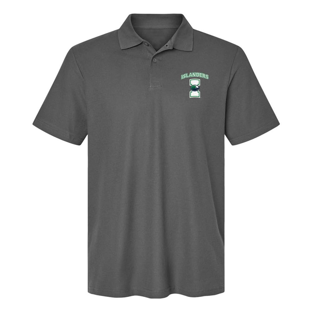 Campus Lab Texas A&M University Primary Logo Mens's Adult 100% Cotton Knit Polo Shirt, Charcoal, XX-Large