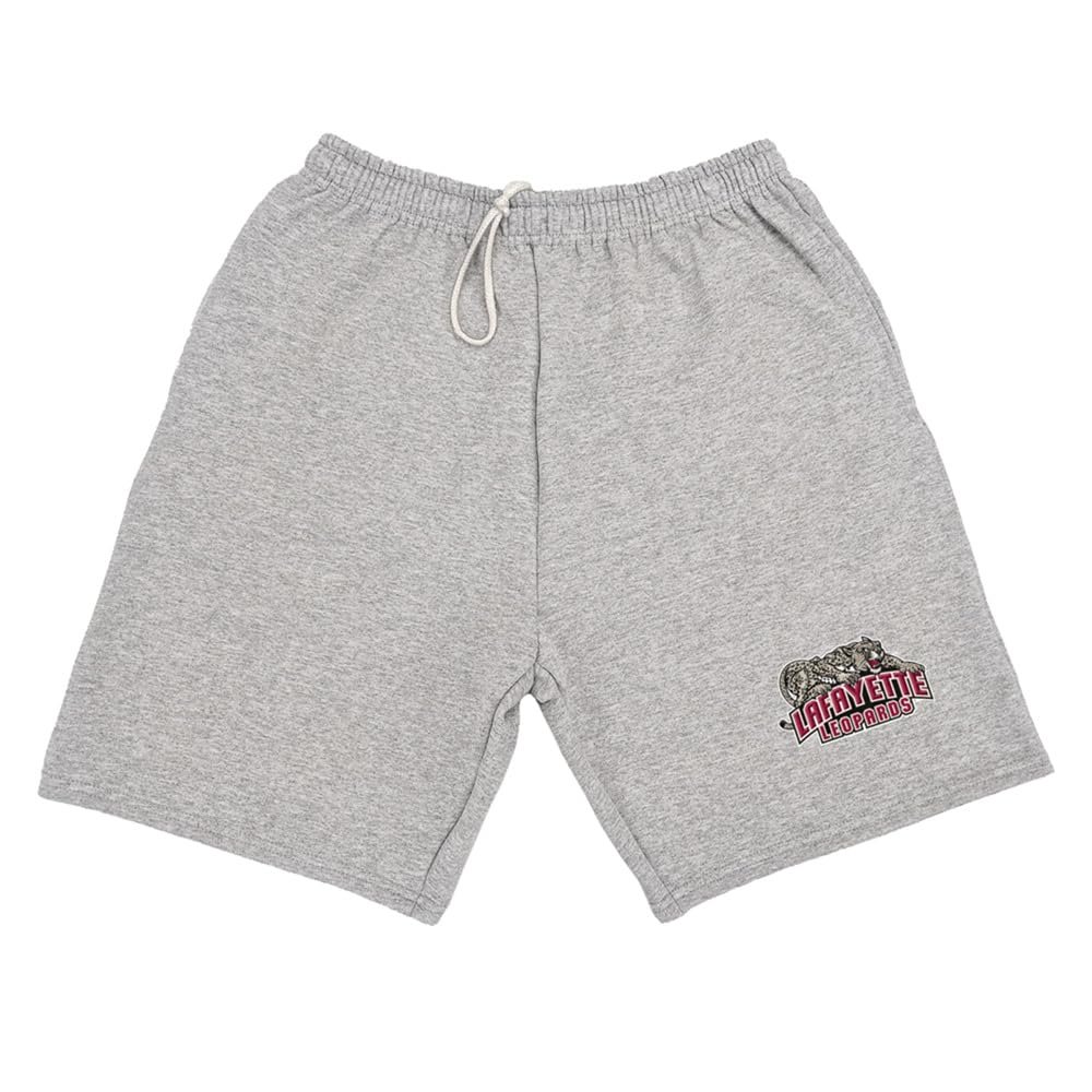 Campus Lab Lafayette College Mens Sweat Shorts Primary Logo, Athletic Heather, Large