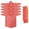 PATIKIL Rain Ponchos for Adults, 5 Pack Disposable Rain Coat for Hiking Amusement Park Outdoor Activities, Red view 1