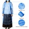PATIKIL Rain Ponchos for Adults, 5 Pack Disposable Rain Coat for Hiking Amusement Park Outdoor Activities, Red view 3