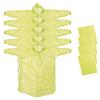 PATIKIL Rain Ponchos for Adults, 4 Pack Disposable Rain Coat for Hiking Amusement Park Outdoor Activities, Yellow view 1
