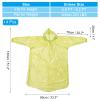 PATIKIL Rain Ponchos for Adults, 4 Pack Disposable Rain Coat for Hiking Amusement Park Outdoor Activities, Yellow view 2