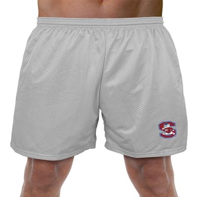 South Carolina State University Primary Logo Men's Adult Athletic Gym Shorts 7" Inseam, Silver, X-Large