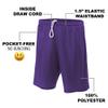 City College of New York Primary Logo Men's Adult Athletic Gym Shorts 7" Inseam, Purple, Medium view 4