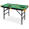 HONEY JOY 48" Pool Table, 4 FT Mini Portable Folding Pool Game Table Set w/2 Cue Sticks, 16 Balls, Triangle, 2 Chalks & Brush, Indoor & Outdoor, Billiard Tables for Kids Adults Family Game Room, Green view 1