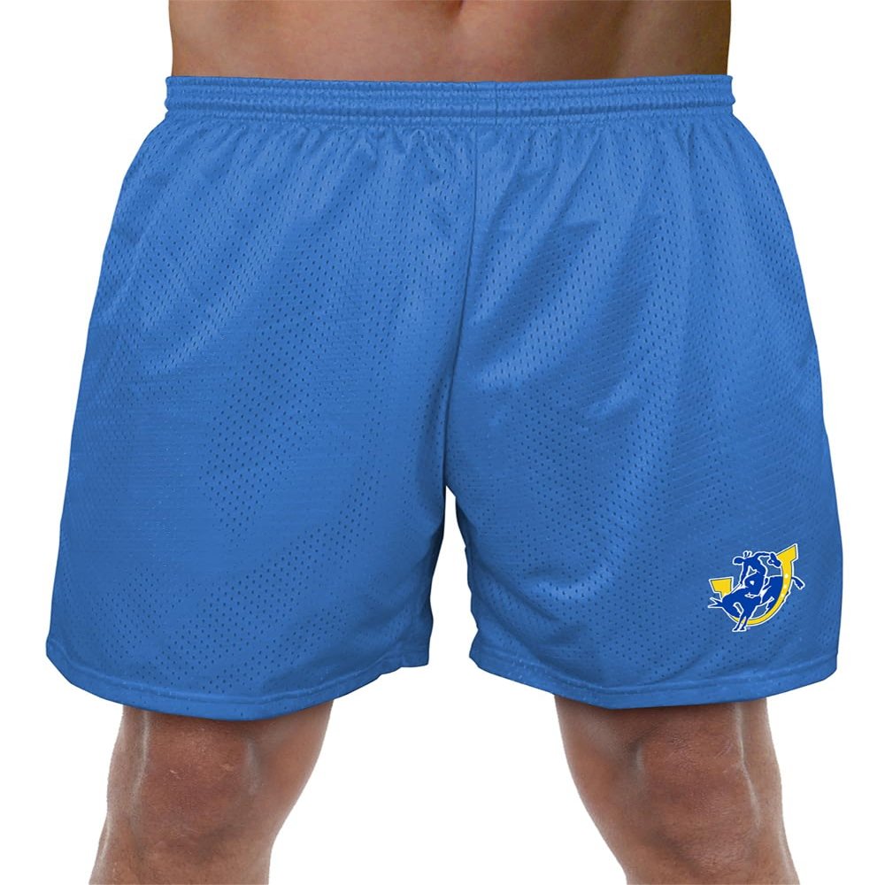 Southern Arkansas University Primary Logo Men's Adult Athletic Gym Shorts 7" Inseam, Royal, Large