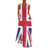 British Flag Women's Short Sleeve Maxi Dresses Casual Long Loose Dresses with Pockets XL view 1