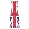 British Flag Women's Short Sleeve Maxi Dresses Casual Long Loose Dresses with Pockets XL view 4