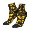 ZISHAK Yellow Flowers Butterflies Adult Sports Socks,No-Heel Casual Socks,Sailor Socks For Comfort And Style view 2