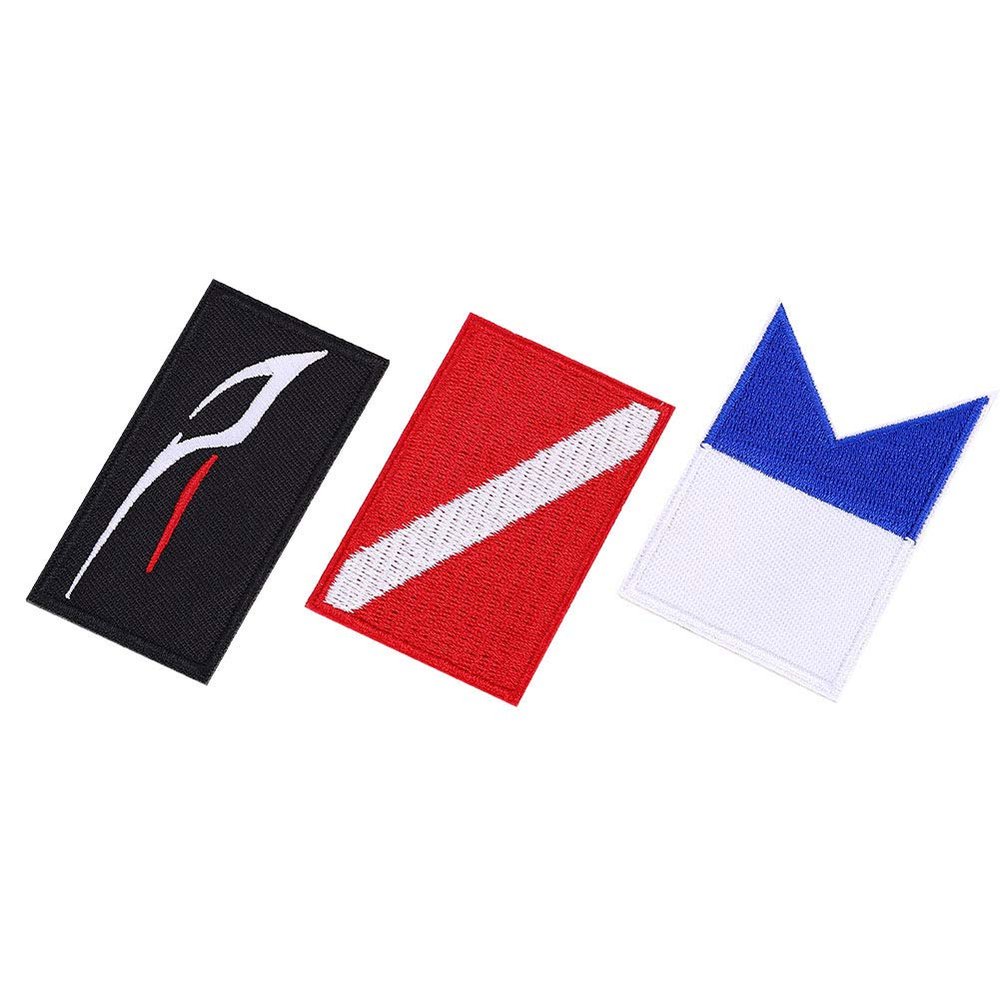 Gavigain Diving Flag Patches, Backpack Hat Embroidered Patches, Diving DIY Decorations Accessories Diving Flag Patches