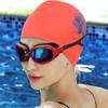 Long Hair Swimming Hat, Extra Large Swim Hats for Women Men Waterproof Silicone Unisex Swimming Hat for Long Hair, Dreadlocks, Weaves, Hair Extensions, Braids (Red) view 3