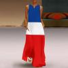 Yugoslavia Flag Women's Short Sleeve Maxi Dresses Casual Long Loose Dresses with Pockets 3XL view 2
