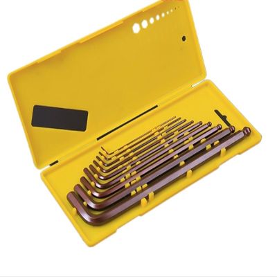 Portable Metric Universal Allen Key Set S2 Alloy Steel Hex Wrench Box 9Pcs Bicycle Repair Tool Furniture Installation Tool (Color : Lengthen)