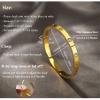 A D. ALLEN & DANMI. 18 K Gold Plated Love Bangle Bracelet Natural Stone Agate Bracelet Stainless Steel Bangle Set for Love (2 Sests (Red Stone)) view 2
