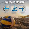 Boardee Professional Beach Volleyball Court Lines  Adjustable (26.3' x 52.6' or 29.5' x 59.05')  2-Inch Wide Durable Sand Boundary Lines with Double-Function Hook & Loop System  Light Blue view 3