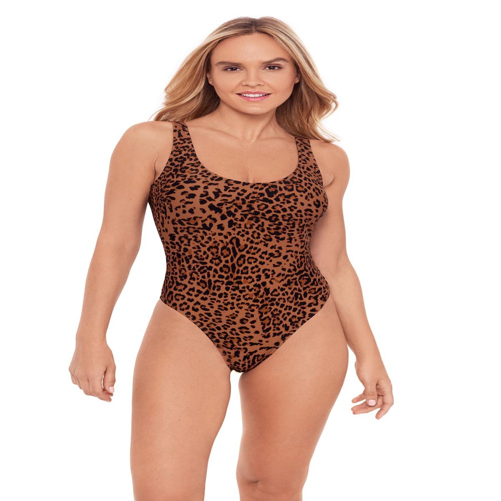 Sports Illustrated Women's Classic Tank One Piece, Meow Factor, Large