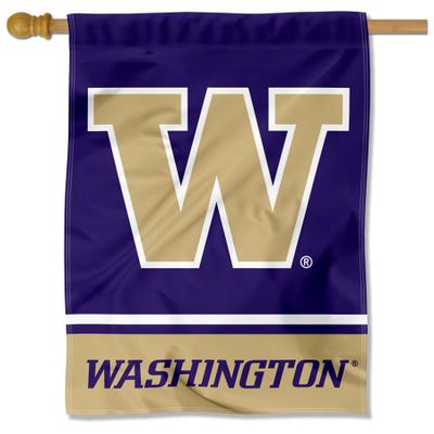 Washington UW Huskies Wordmark Logo House Flag Banner