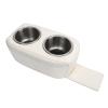 Aramox Pontoon Cup Holder with Double Stainless Steel Cup Holder Portable Drink Bottle Holder for RV Yacht Boat Car White Conveniently Hold Your Drinks with This Pontoon Cup Holder view 1