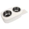 Aramox Pontoon Cup Holder with Double Stainless Steel Cup Holder Portable Drink Bottle Holder for RV Yacht Boat Car White Conveniently Hold Your Drinks with This Pontoon Cup Holder view 3