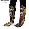 Muay Thai Shin Guards for Kickboxing Martial Arts BJJ Boxing Equipment MMA Training and Sparring Leg Guard with Instep Protection Pads (Fury-Golden, Small/Medium) view 3