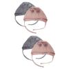 FAVOMOTO 4pcs Newborn Cotton Hats for Spring Autumn Adorable Ear Design Caps Lightweight Warm Boy Girl Headwear Khaki Gray view 1