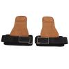 BROLEO Weightlifting Wrist Straps, Brown Three Layers Thickened Weight Lifting Grips Cowhide and SBR 2PCS for Strength Training, BROLEOkg3m027619 view 1