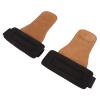 BROLEO Weightlifting Wrist Straps, Brown Three Layers Thickened Weight Lifting Grips Cowhide and SBR 2PCS for Strength Training, BROLEOkg3m027619 view 3