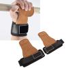BROLEO Weightlifting Wrist Straps, Brown Three Layers Thickened Weight Lifting Grips Cowhide and SBR 2PCS for Strength Training, BROLEOkg3m027619 view 4