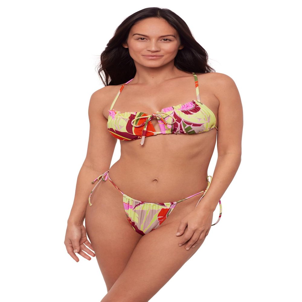 Sports Illustrated Women's Ruffle Cutout Bralette, Tropical Island, X Large