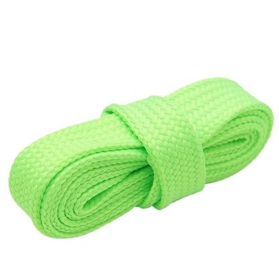18mm Extro Wide Width Double Layer Laces Sneaker 10 Designs Solid Color Flat Shoes Strings Cord (Color : 137 Fluorescein Gree, Size : 180 cm)