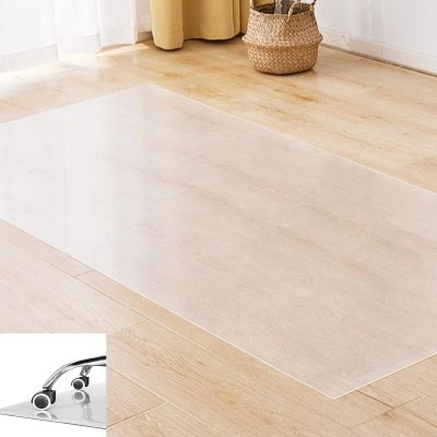 QCHIAN Clear Table Cloth, Plastic Desk Mat, PVC Desk Protector Mat, Heat Resistant Table Protector, Oil-oilproof, Wipeable, for Desktop Home Office (Size : L(3.94ft) X W(2.3ft) X T(0.06"))