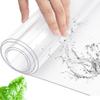 QCHIAN Clear Table Cloth, Plastic Desk Mat, PVC Desk Protector Mat, Heat Resistant Table Protector, Oil-oilproof, Wipeable, for Desktop Home Office (Size : L(3.94ft) X W(2.3ft) X T(0.06")) view 2