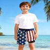 ALISISTER Boys Swim Trunks Size 14-16 Compression Liner Bathing Suit USA American Flag Swim Shorts Teen Youth Swimsuit 4th of July Boxer Briefs Swimming view 2
