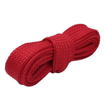 18mm Extro Wide Width Double Layer Laces Sneaker 10 Designs Solid Color Flat Shoes Strings Cord (Color : 133 Red, Size : 180 cm)