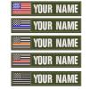 2PCS Customizable Name Patches with Hook Fastener Army Green &Personalized Tactical Morale Embroidered Name Tapes with American Flag Patch for Hats Caps Bags Backpacks Tactical Vest Military view 1