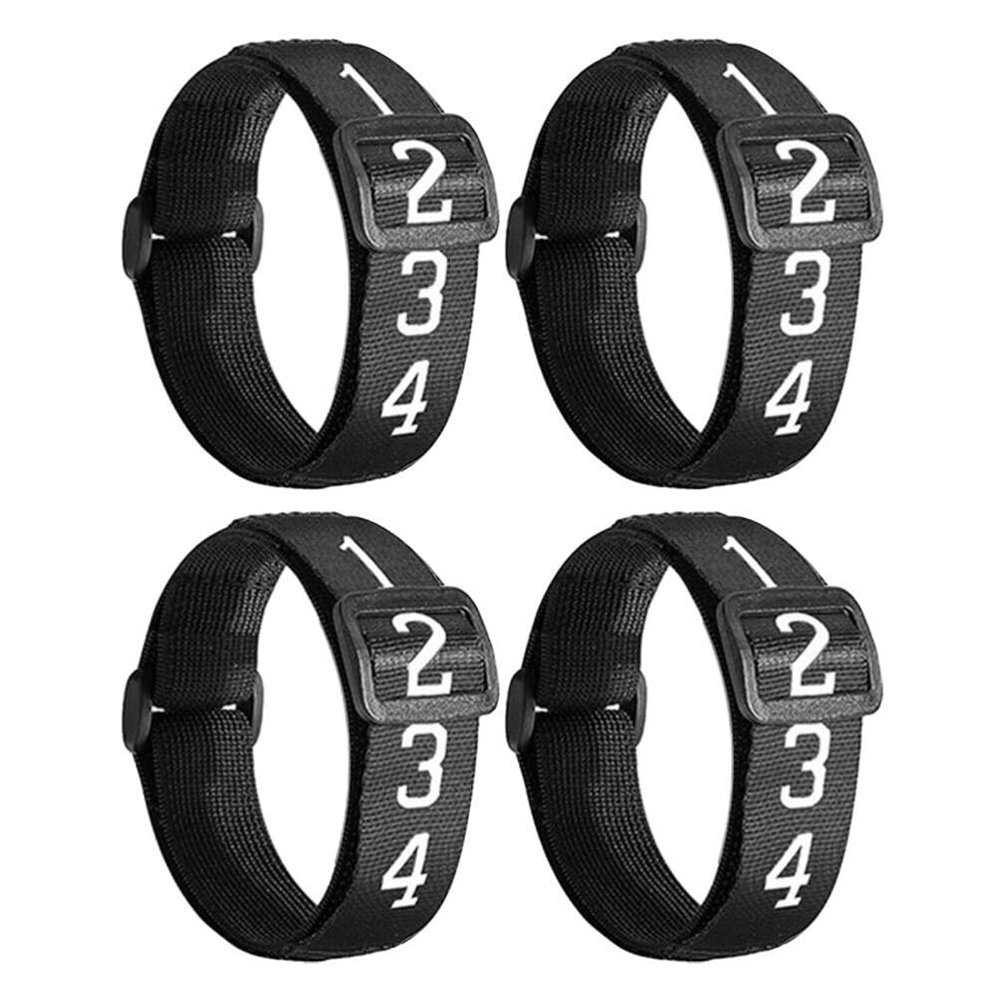 BESPORTBLE 4pcs Football Referee Gear Wristband Essential Soccer Accessories for Referees Includes Down Indicator Comfortable Grip Design for Everyday