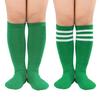 Century Star Toddler Soccer Socks for Girls Boys Baseball Socks Youth Softball Sock Kids Breathable Athletic Socks for Sports 2 Pair Solid Green & Green White 6-9 Years view 1
