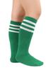 Century Star Toddler Soccer Socks for Girls Boys Baseball Socks Youth Softball Sock Kids Breathable Athletic Socks for Sports 2 Pair Solid Green & Green White 6-9 Years view 3