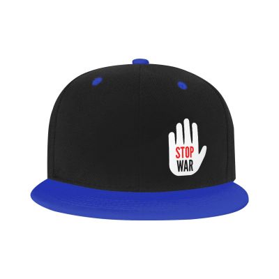 Unisex Stop War Stylish Hip-Hop Baseball Cap Adjustable Blue