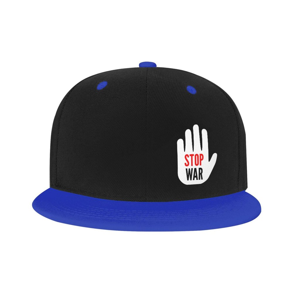 Unisex Stop War Stylish Hip-Hop Baseball Cap Adjustable Blue