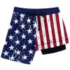 ALISISTER Boys Swim Trunks Size 10-12 Compression Liner Bathing Suit USA American Flag Swim Shorts Kids Swimsuit 4th of July Boxer Briefs Swimming view 1