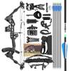 surwolf Compound Bow Kit,Hunting&Target,Limb Made in USA,Draw Weight 20-70lbs Adjustable,Draw Length 24-30", Right/Left Handed for Adult/Beginner Archery Hunting&Targeting (Left-Handed, Black) view 1